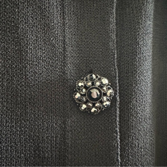 St John by Marie Gray Black Embellished Sequin Rhinestone Blazer Jacket size 14 - Picture 7 of 8